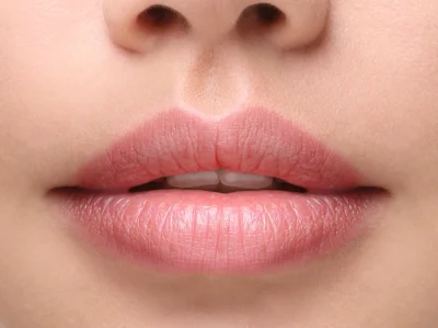 close up of a person's lips